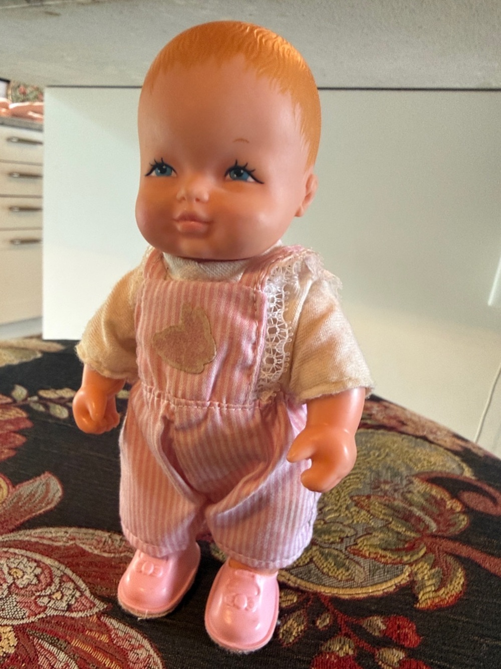 This "Bouncin' Babies" vintage doll was made by Lewis Galoob Toys in 1988.